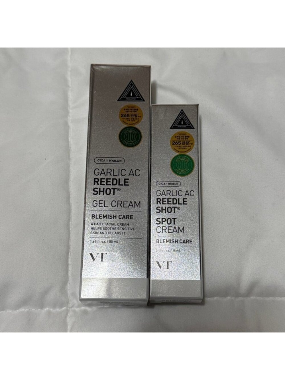VT Cosmetics Garlic AC Reedle Shot Gel Cream & Spot Cream Brand New